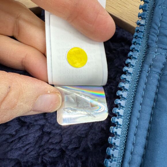 North Face Coat sz 3-6 Months infant Reversible Fleece Blue mt chimbo winter - Picture 5 of 12